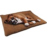 Luxurious Rectangular Polyester Soft Bed for Dog/Cat (XXL, Brown)
