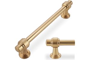 POVEFONK 10 Pack 5 inch Champagne Bronze Kitchen Cabinet Handles Cabinet Pulls Gold Drawer Pulls Kitchen Cabinet Hardware Handles Dresser Handles