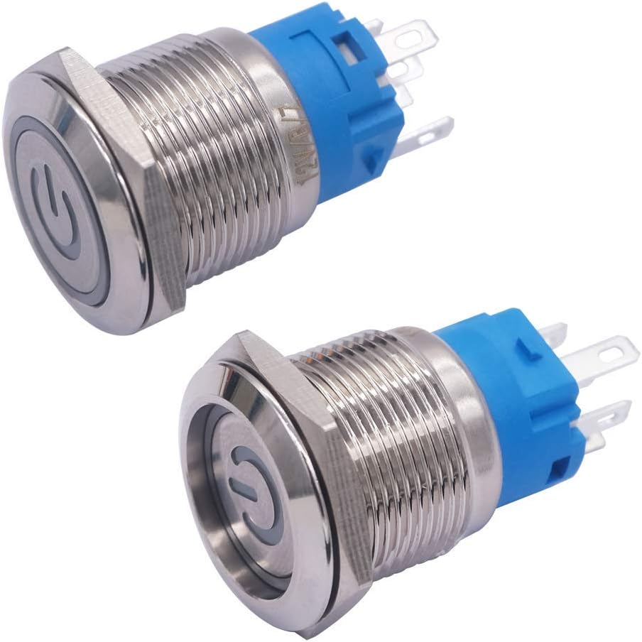 CESFONJER Metal Latching Pushbutton Switch, Waterproof Toggle Switch with Wire Socket Plug - Image 4