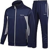 Guanzizai Men's Casual Tracksuit Long Sleeve Sweatsuit Athletic Set Full Zip Running Jogging Sports Jacket and Pants