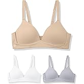 SALIA GIRL Soft Lightly Padded Teen Bras for Girls, Pull-On Wireless Training Bras for Teens Ages 10-14, Everyday Comfort