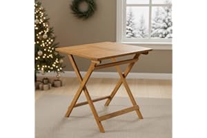 IDZO Legolas FSC Acacia Wooden Folding Table, Heavy Duty 270lbs Capacity, Elegant & Rustic Design for Garden, Backyard, Porch, Patio, Easy Assembly
