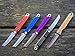 StatGear Pocket Samurai Micro Folding Knife - Everyday Carry 440C Stainless Steel Tanto Blade - Higonokami Style EDC Knife with Keychain Loop - Purple