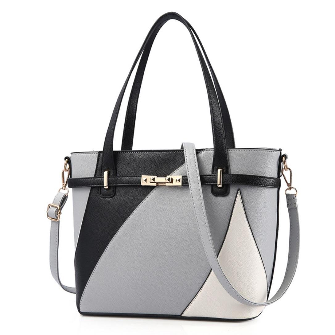 grey leather handbag sale