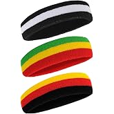 BEACE Sweatbands Sports Headband for Men &amp; Women - Moisture Wicking Athletic Cotton Terry Cloth Sweatband for Tennis, Basketball, Running, Gym, Working Out