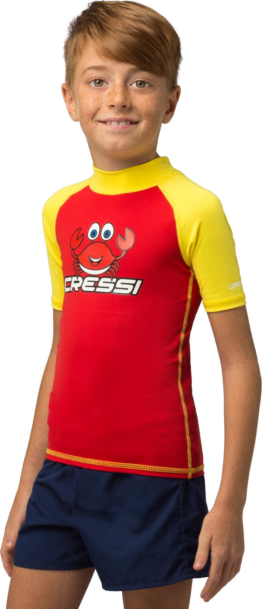 CRESSI Rash Guard Short Jr - Rash Guard UV Sun Protection (UPF) 50+, Short Sleeve