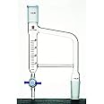 Kemtech America D452424 Synthware Dean Stark Distillation Receiver, PTFE Stopcock, 20 ml, 24/40 Joint, 2 mm Bore PTFE Stopcock, 3250 mm Height, 95 mm Width