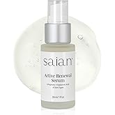 Saian Active Renewal Peptide Serum – Anti-Wrinkle Firming Facial Skin Booster with Hyaluronic Acid & Multi-Peptide Complex | Smooths Fine Lines, Crows Feet & Aging Skin | Vegan Spa-Grade Skincare