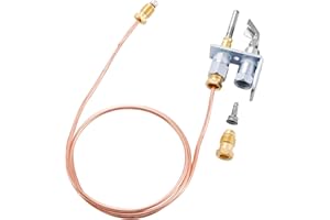 Q314A4586 Pilot Burner Assembly, Pilot Burner Flame Head and Thermocouple, Natural Gas and Propane Pilot Burner with Thermoco