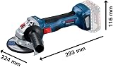 Bosch Professional GWS 18V-7 Cordless Angle Grinder 125 mm (no battery) view 2
