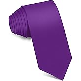 JUNMEISI Men's Ties Solid Pure Color 3.15" (8CM) Necktie Black Ties For Men