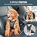 Pawaboo Adjustable Dog Safety Vest Harness with Seatbelt, Dog Seat Belt Harness for Car with Vehicle Connector Strap, Breathable Dog Seatbelt Safety Tether for Small Medium Large Pet, Large, Black