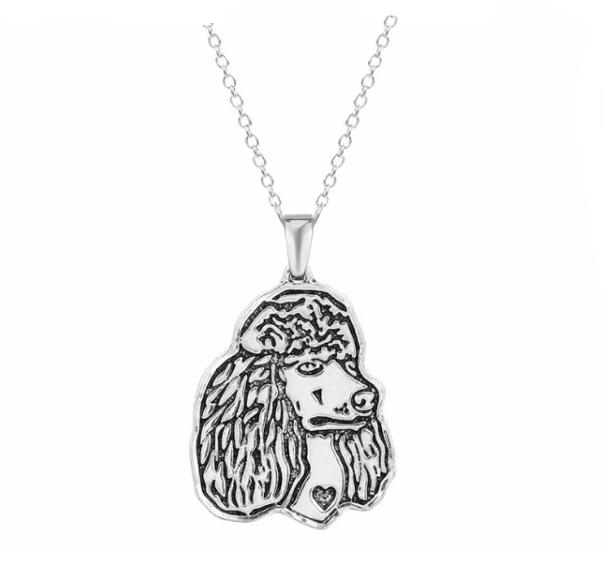 CrownOfRibbons Poodle Necklace, Dog Gift Jewellery for Women