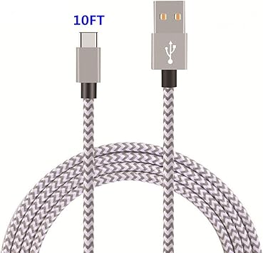 1m USB-C cable cable de carga de nylon tipo C cable de datos de tela para motorola moto m x4 Z