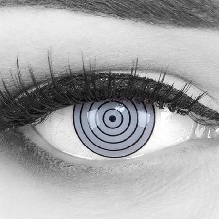 Funnylens 1 Paar farbige graue Crazy Fun rinnegan eye Jahres Kontaktlinsen. perfekt zu Halloween, Karneval, Fasching oder Fas