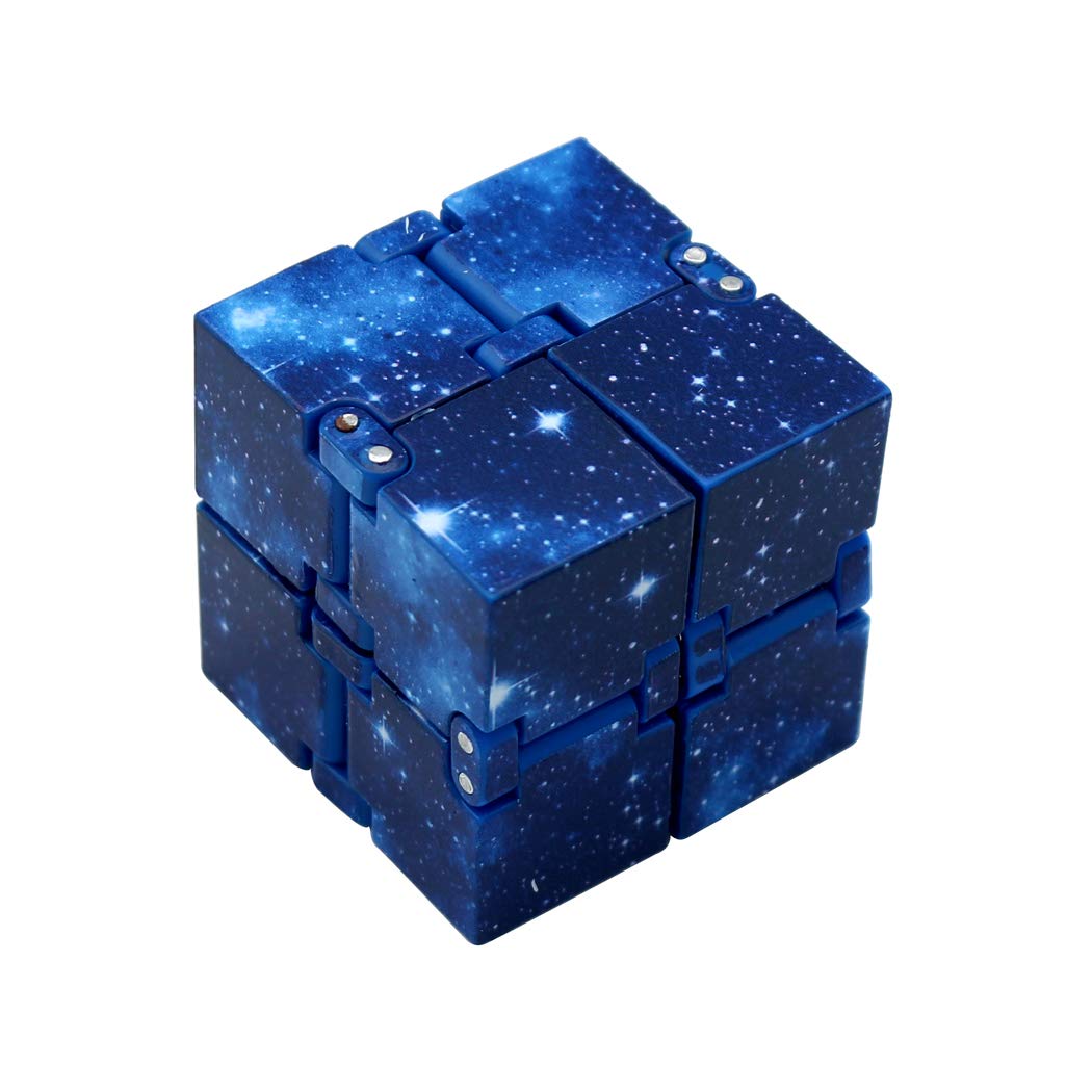 Blue Starry Sky Killing Time Toys Infinite Cube For Add Adhd Anxiety Disorder Autism Hillento Infinity Cube Fidget Cube Toy For Adults Kids Relieve Stress Anxiety Cool Hand Fidget Stress Toy