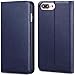 ZOVER iPhone 8 Plus case iPhone 7 Plus case Genuine Leather Case Wallet Cover with Kickstand Feature Card Slots & ID Holder and Magnetic Closure for iPhone 7 Plus iPhone 8 Plus Navy Blue