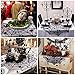 OurWarm 40-Inch Black Spider Lace Table Topper Cloth, Round Polyester Halloween Tablecloth for Halloween Table Decorations