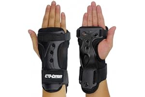 CTHOPER Skiing Gloves Roller Skating Wrist Palms Protective Gear Adjustable Gauntlets Wrist Guard Support for Snowboarding, Skateboard, Skating, Skiing