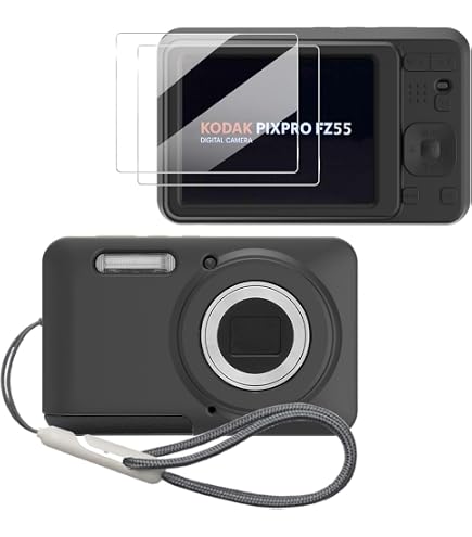 Easy Hood Custodia In Silicone Morbido Per Kodak PIXPRO FZ55 – Antiurto, Antigraffio E Slim Fit, Ideale Per Viaggi E Protezione Quotidiana (Giallo)