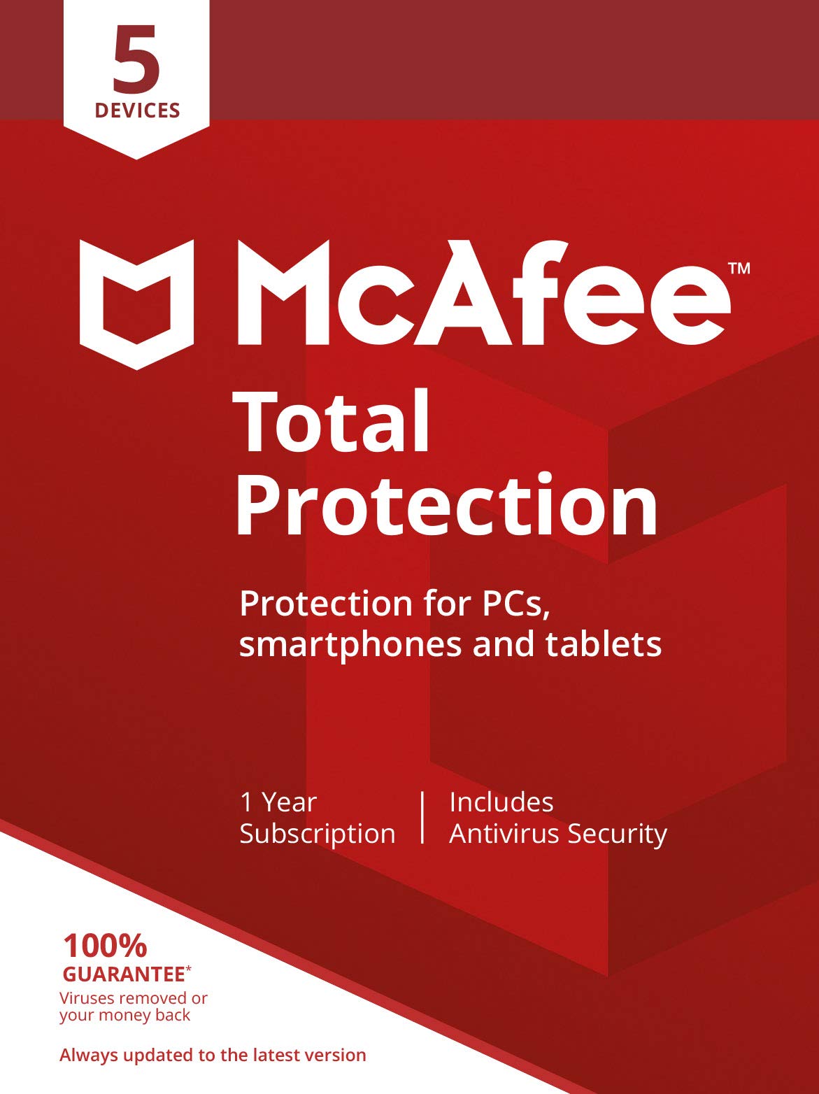 McAfee Total Protection - 5 Devices | PC/Mac/Android/Smartphones | Activation code by post