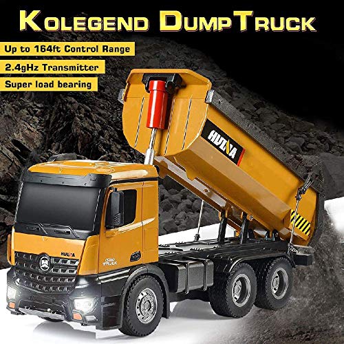 Hging ENGINEERING Dump-LKW-Fernbedienung Auto 1/14 Scale-Muldenkipper, 10-Kanal-Upgrade volle funktionale Baufahrzeuge… – Bild 4