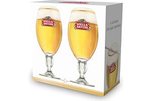 STELLA ARTOIS 2-Pack Beer Glasses, 500ml Capacity, Chalice Style