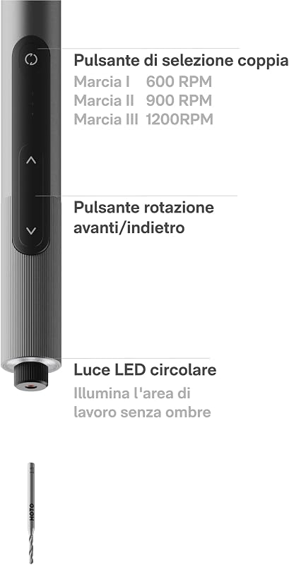 SNAPBLOQ D-A03 Mini Trapano a Batteria con 20 punte, Trapano a Mano Senza Fili a 3 velocità, Luci LED, Set di Trapani Elettrici per la Realizzazione di Gioielli, Resine, Legno, Plastica, DIY