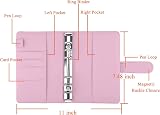 HAUTOCO A6 Budget Binder with Zipper Envelopes Pink - Money Organizer view 5
