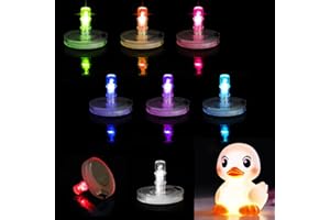 AKLOZYX 6Pcs Light Up Duck Plug, 16 Luminous Modes Rubber Duck Mount, Led Light Rubber Duck Holder for Jeep Dash and Fixed Display,Gift for Jeep Lover Interior (Excluding Rubber Duck)(transparent 6PCS)