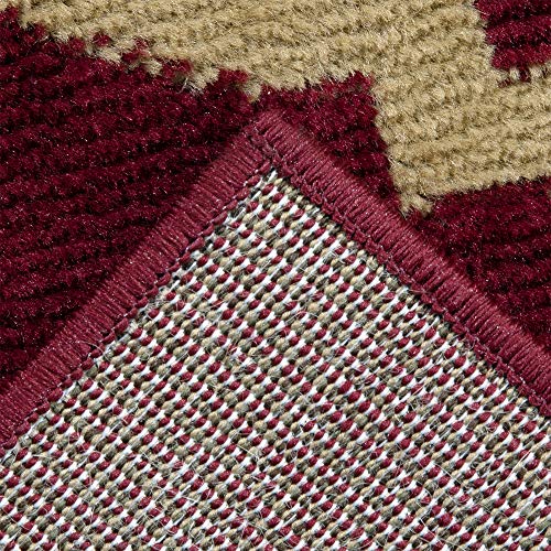 Ottomanson Royal Collection Moroccan Trellis NonSlip Jute Backing Area