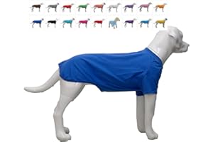 Lovelonglong Pet Clothing Dog Costumes Basic Blank T-Shirt Tee Shirts for Small Dogs Blue L