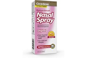 GoodSense Maximum Strength Nasal Spray, Fast Powerful Congestion Relief For Colds and Allergies, 1 Fluid Ounce