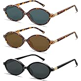 BOTEN Retro Oval Sunglasses for Women Men Small 90s Sun Glasses Trendy Round Shades Cute Designer Sunnies