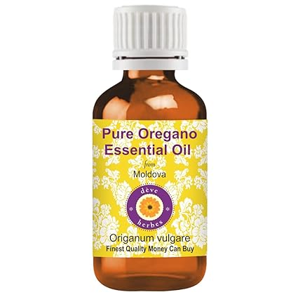 Deve Herbes Pure Oregano Essential Oil (Origanum vulgare) Therapeutic Grade Steam Distilled 15ml