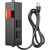 Ortis 125V Multi-Purpose Router Table Switch with 2 Outlets, Perfect for Any Router Table, Easy Installation