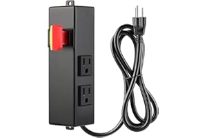 Ortis 125V Multi-Purpose Router Table Switch with 2 Outlets, Perfect for Any Router Table, Easy Installation