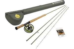 Redington Fly Fishing Field Kit, Fly Rod and Reel Combo Starter Kit, Line and Carrying Case Included