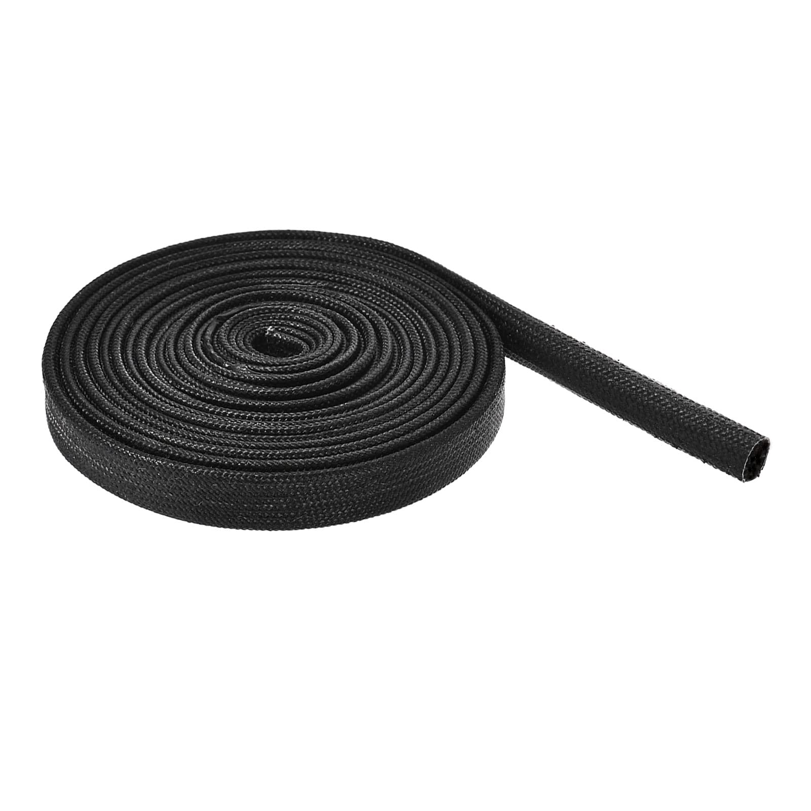 Rebower Silicone Fiberglass Sleeve Insulated Cable Protection Tube [for High-Temperature Applications] - 5M-6mm / Black