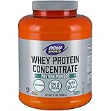 NOW Sports Whey Protein Concentrate Unflavored Powder,5-Pound