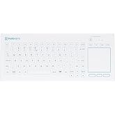 PUREKEYS Medical Keyboard Touchpad USB-Cabled White for Hospital, Dentist, Cleanroom, Laboratory and Industrial. Easy to Clean Hygienic Flat and Flexible Silicone