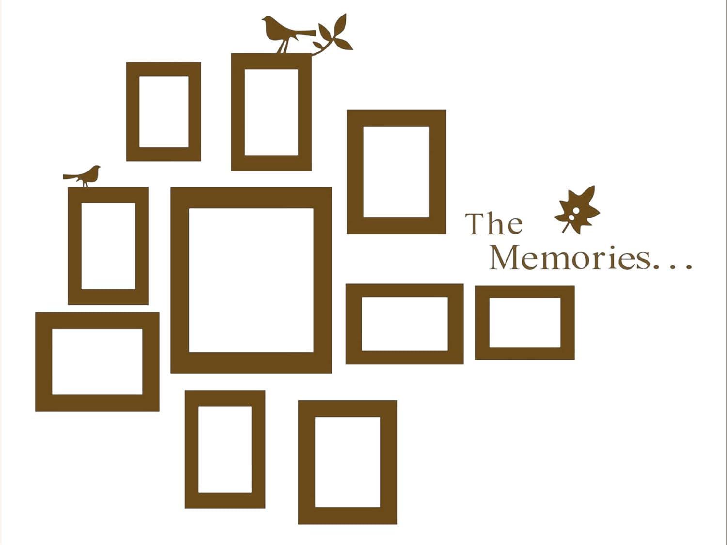 Amazon Com The Memories Quotes Wall Decor With 10 Photo Frames Wall Sticker Diy Removable Vinyl Family Lettering Sayings Wall Decor Brown Baby