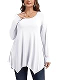 LARACE Womens Long Sleeve Flattering Comfy Tunic