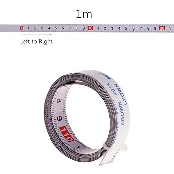 Luluspace Selbstklebendes Maßband 1 M 2m 3m 5m, Von Rechts Nach Links, Von Links Nach Rechts, Von Der Mitte Nach Links Nach R
