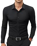 Lion Nardo Slim Fit Black Dress Shirts for Men