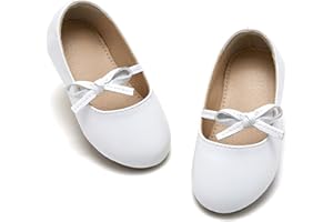 ESTINE Mary Jane Flats for Little Kids Toddler Baby Girls Glittery Dress Princess Ballet Shoes