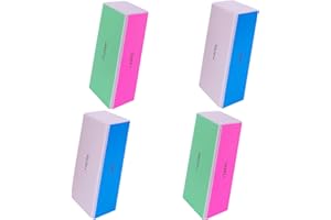 HOMEYERA 4 Way Nail Buffer Block (4 Pcs), Nail Shine Buffers Blocks Files for Natural and Acrylic Nails Smoother Buffing Block Polisher Fingernail File Buffer 120/240/600/3000 Grit for Buffing Shinning