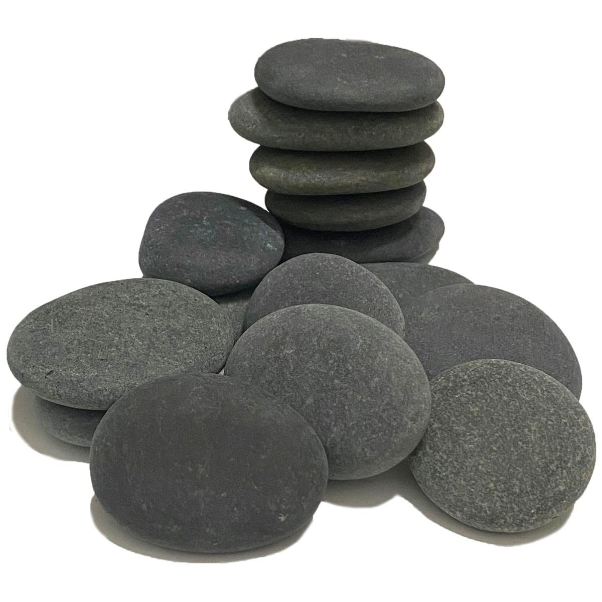 juexiyarticle 15Pcs Smooth Flat River Stones for Painting,Natural Pebbles Painting Rocks for Arts and Crafts,5-7cm — image 1