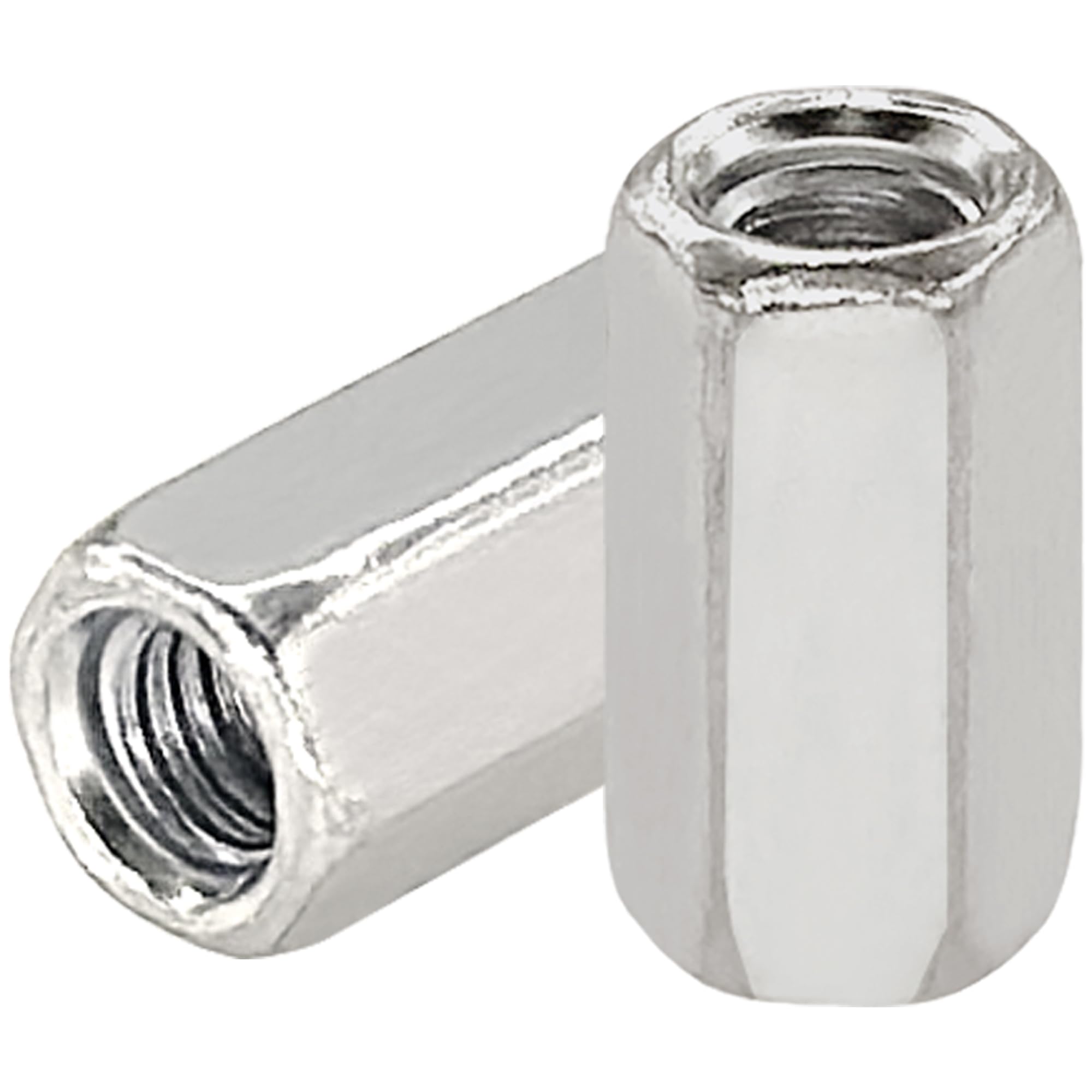 LHUIDDH 20 PCS M6*20mm Hex Nuts, Zinc-Plated Carbon Steel, M6 ISO Metric Fine Right Hand Thread