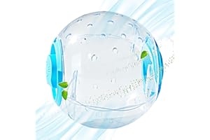 Clear Hamster Ball - 7 Inch Transparent Exercise Toy for Small Animals, Breathable Silent Odorless Wheel Ball for Gerbil Wobb